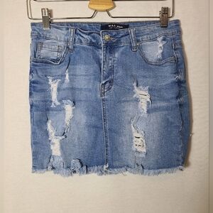 Wax jeans- Denim mini skirt- Size medium